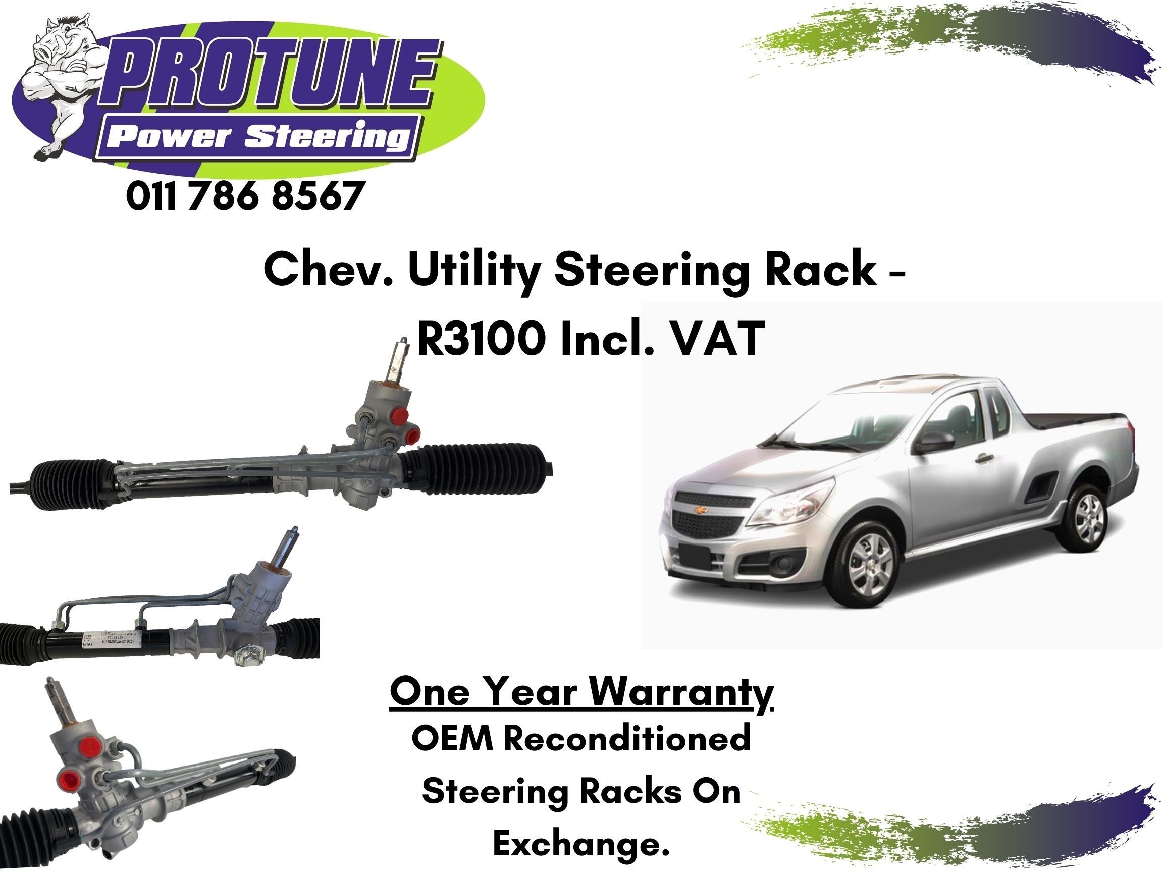 Chev Utility  OEM Reconditioned Steering Rack